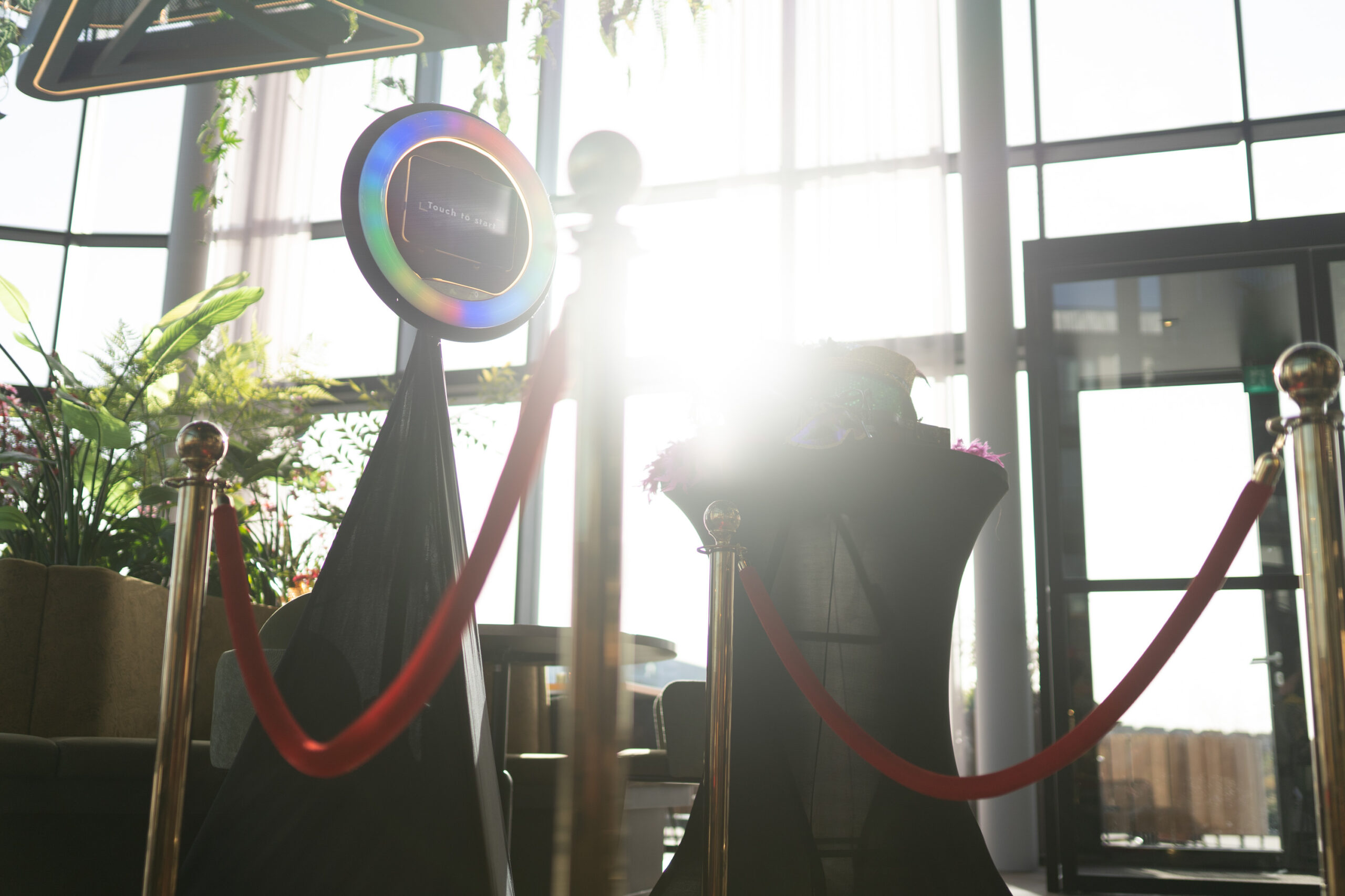 Light Ring photobooth in actie